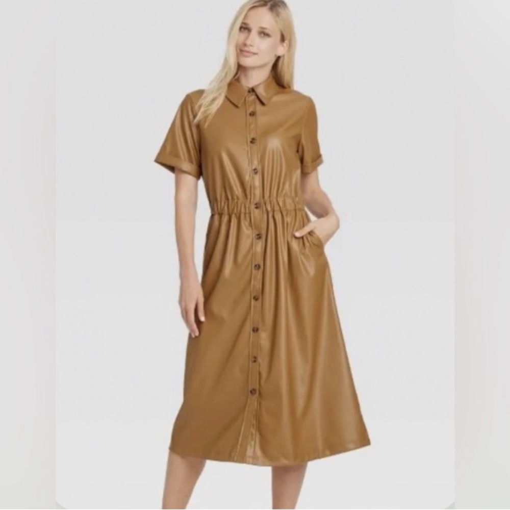 Pleather Who What Wear Dress